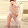 White Romantic Lace Kimono Bra and Panty Set