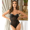 Sexy Chain Linked Sheer Mesh Underwire Lingerie Teddy