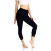 Women's Lace Trim Leggings Stretchy Lightweight Tights Black