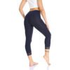 Women's Lace Trim Leggings Stretchy Lightweight Tights Navy Blue