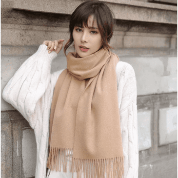 Fashion Unisex Imitation Cashmere Scarf Shawl Wrap Hijab - Camel