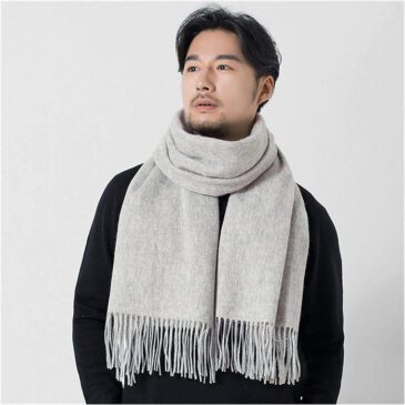 Fashion Unisex Imitation Cashmere Scarf Shawl Wrap Hijab Grey