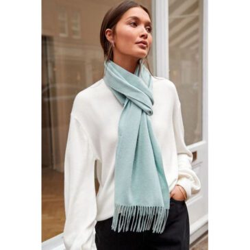 Fashion Unisex Imitation Cashmere Scarf Shawl Wrap Hijab - Mint