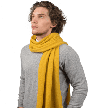 Fashion Unisex Imitation Cashmere Scarf Shawl Wrap Hijab - Mustard