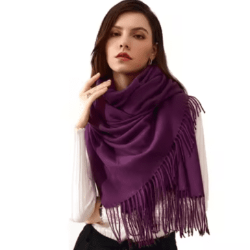 Fashion Unisex Imitation Cashmere Scarf Shawl Wrap Hijab - Purple