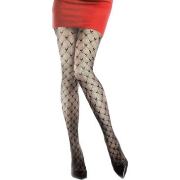 Heart Patterned Mesh Full Stockings